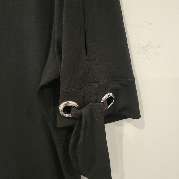 Susan Graver 2 Piece Matching Set Black Blouse & Cordinating Topper In Small - Picture 5 of 14